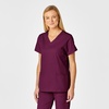 WINK WonderWORK Women’s V-Neck Scrub Top(Wine)