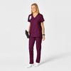 WINK WonderWORK Women’s V-Neck Scrub Top(Wine)
