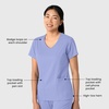 Wink Boundless Women’s 2-Pocket V-Neck Scrub Top(Ceil Blue)