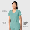 Wink Boundless Women’s 2-Pocket V-Neck Scrub Top(Turquoise)