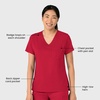 Wink Boundless Women’s Tuck-in Scrub Top(Red)