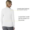 Wink Layers Women’s Long Sleeve Mock Neck Silky Tee(White)