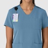Wink Nova Women’s Flex-n-Reach V-Neck Scrub Top(Pacific Blue)