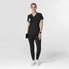 Wink Renew Women’s Flex-n-Reach V-Neck Raglan Scrub Top(Black)