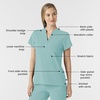 Wink Renew Women’s Mandarin Collar Scrub Top(Coastal Blue)