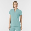 Wink Renew Women’s Mandarin Collar Scrub Top(Coastal Blue)