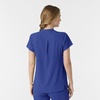 Wink Renew Women’s Mandarin Collar Scrub Top(Galaxy Blue)