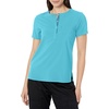 Wink Renew Women’s Mandarin Collar Tuck-in Scrub Top(Bay Blue)