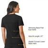 Wink Renew Women’s Mandarin Collar Tuck-in Scrub Top(Black)