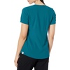 Wink Renew Women’s Mandarin Collar Tuck-in Scrub Top(Caribbean Blue)