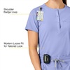 Wink Renew Women’s Mandarin Collar Tuck-in Scrub Top(Ceil Blue)