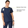 Wink Renew Women’s Mandarin Collar Tuck-in Scrub Top(Navy)