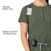 Wink Renew Women’s Mandarin Collar Tuck-in Scrub Top(Olive)