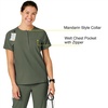 Wink Renew Women’s Mandarin Collar Tuck-in Scrub Top(Olive)