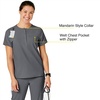 Wink Renew Women’s Mandarin Collar Tuck-in Scrub Top(Pewter)