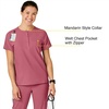 Wink Renew Women’s Mandarin Collar Tuck-in Scrub Top(Rosebud)