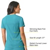 Wink Renew Women’s Mandarin Collar Tuck-in Scrub Top(Teal Blue)