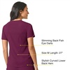 Wink Renew Women’s Mandarin Collar Tuck-in Scrub Top(Wine)