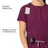 Wink Renew Women’s Mandarin Collar Tuck-in Scrub Top(Wine)