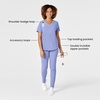 Wink Renew Women’s V-Neck Scrub Top, Ceil Blue, XL