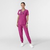 Wink Renew Women’s V-Neck Scrub Top(Raspberry)