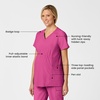 Wink W123 Maternity V-Neck Scrub Top(Hot Pink)