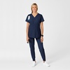 Wink W123 Maternity V-Neck Scrub Top(Navy)