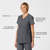 Wink W123 Maternity V-Neck Scrub Top(Pewter)