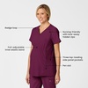 Wink W123 Maternity V-Neck Scrub Top(Wine)