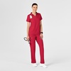 Wink W123 Women’s Collar Scrub Top(Red)