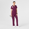 Wink W123 Women’s Collar Scrub Top(Wine)