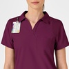 Wink W123 Women’s Collar Scrub Top(Wine)