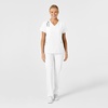 Wink W123 Women’s Stylized V-Neck Scrub Top(White)