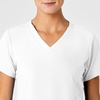 Wink W123 Women’s Stylized V-Neck Scrub Top(White)