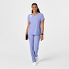 Wink W123 Women’s Y-Neck Wrap Scrub Top(Ceil Blue)