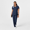 Wink W123 Women’s Y-Neck Wrap Scrub Top(Navy)