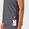 Wink W123 Women’s Y-Neck Wrap Scrub Top(Pewter)