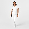 Wink W123 Women’s Y-Neck Wrap Scrub Top(White)