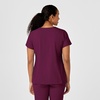 Wink W123 Women’s Y-Neck Wrap Scrub Top(Wine)