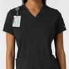 Wink Women’s Women’s 2-Pocket Scrub Top(Black)