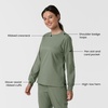 Wink Women’s Women’s Classic Long Sleeve Scrub Tee(Sage)