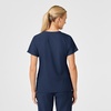Wink Women’s Women’s Stylized V-Neck Top(Navy)