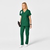 Wink WonderWORK Women’s Shaped V-Neck Scrub Top(Hunter)