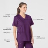 Wink WonderWORK Women’s V-Neck Scrub Top, Eggplant, 4XL