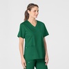 Wink WonderWORK Women’s V-Neck Scrub Top, Hunter, XS