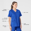 Wink WonderWORK Women’s V-Neck Scrub Top, Royal, 2XL