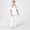 Wink WonderWORK Women’s V-Neck Scrub Top, White, 2XS