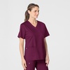 Wink WonderWORK Women’s V-Neck Scrub Top, Wine, 5XL