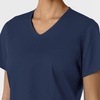 Wink Work Women’s Curved V-Neck Scrub Top(Navy)