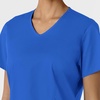 Wink Work Women’s Curved V-Neck Scrub Top(Royal)
